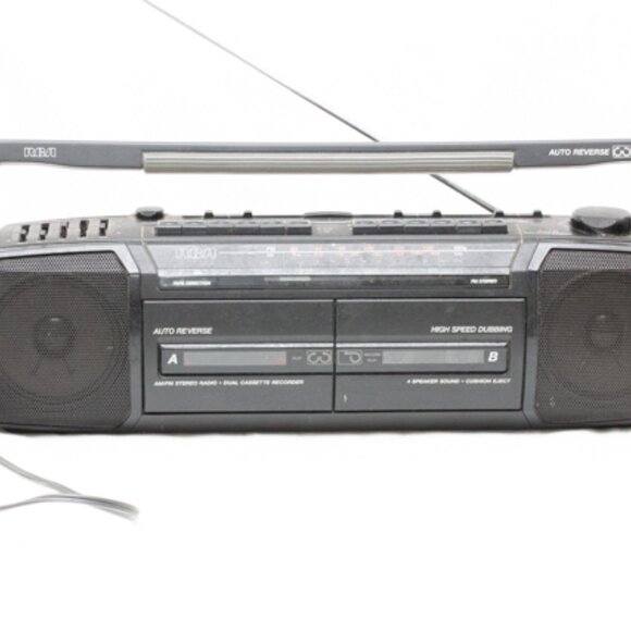 Vgt 90's RCA Boombox Dual Cassette Player Stereo 5 Band Equalizer AM FM Radio - Picture 11 of 11